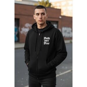 Twisted Label Faith Over‎ Fear Black Hoodie Men's 2XL/Women's 3X
